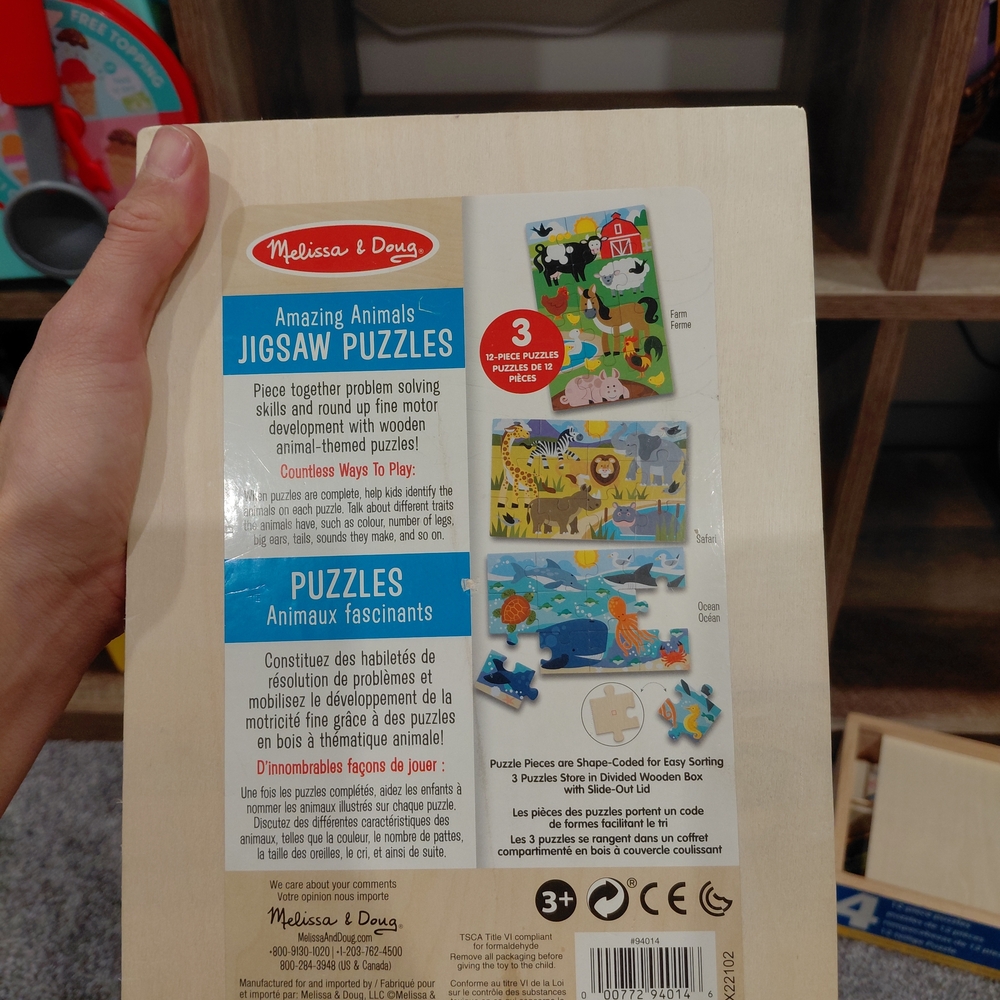 Melissa & Doug Animal Adventure Jigsaw Puzzles - Blue, Green, Yellow